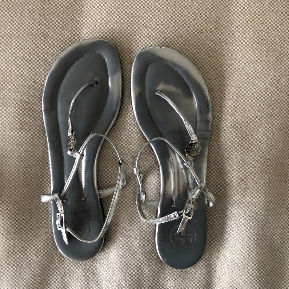 Tory Burch Marion Sandal Silver